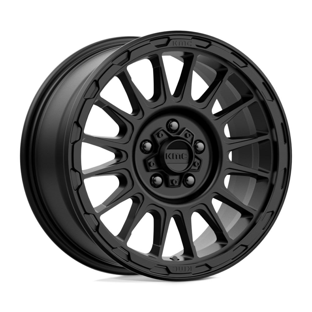17x8 KMC KM542 IMPACT Satin Black Wheel 5x5 (35mm)
