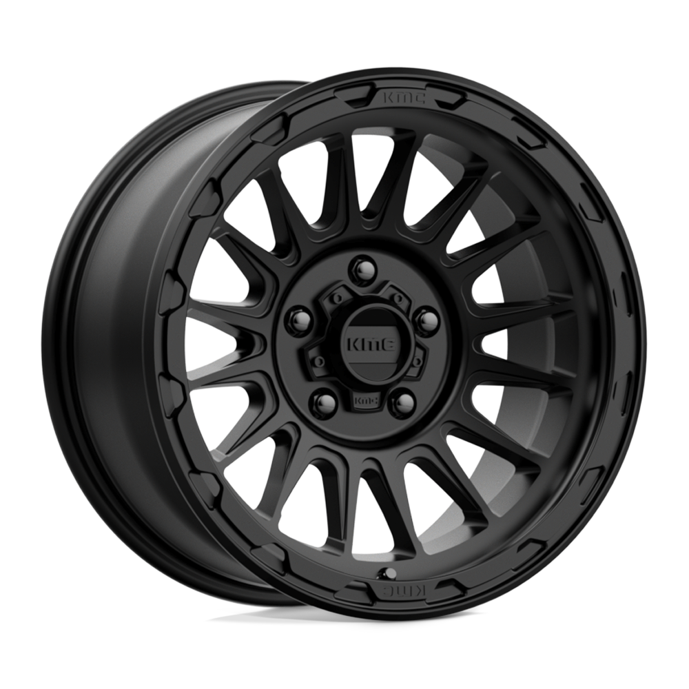 17x8.5 KMC KM542 IMPACT Satin Black Wheel 5x5 (0mm)