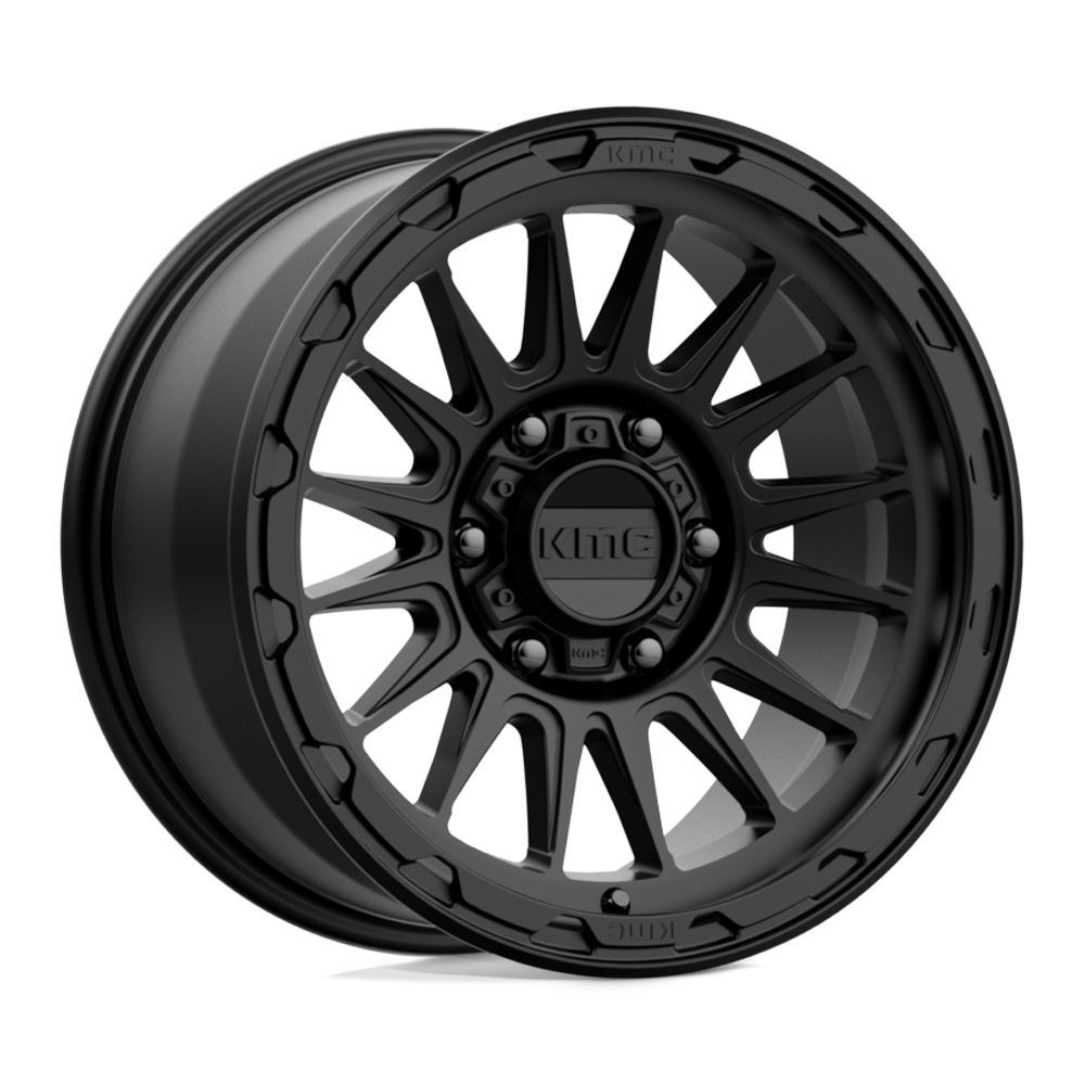 17x9 KMC KM542 IMPACT Satin Black Wheel 6x4.5 (18mm)
