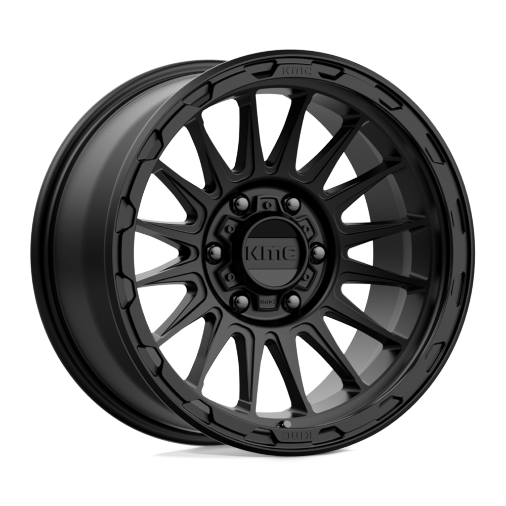18x9 KMC KM542 IMPACT Satin Black Wheel 6x5.5 (0mm)