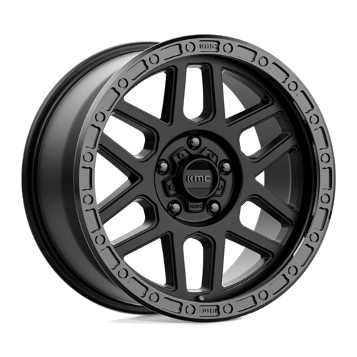 18x9 KMC KM544 Mesa Satin Black With Gloss Black Lip Wheel 5x150 (25mm)