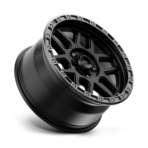 18x9 KMC KM544 Mesa Satin Black With Gloss Black Lip Wheel 5x150 (25mm)