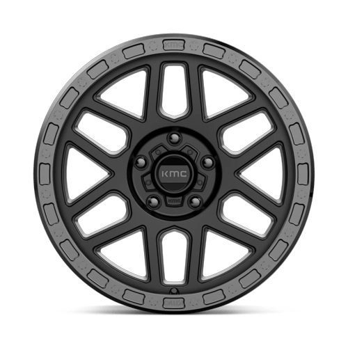 18x9 KMC KM544 Mesa Satin Black With Gloss Black Lip Wheel 5x150 (25mm)