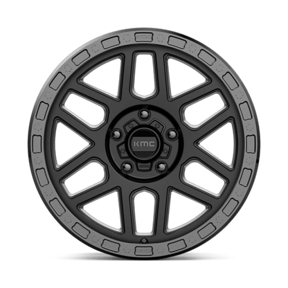 18x9 KMC KM544 Mesa Satin Black With Gloss Black Lip Wheel 5x150 (25mm)