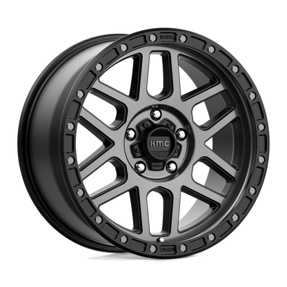 18x9 KMC KM544 Mesa Satin Black With Gray Tint Wheel 5x150 (25mm)