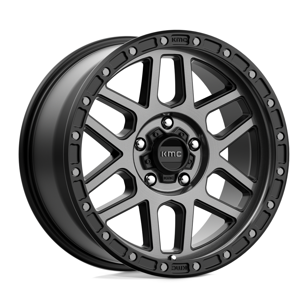 18x9 KMC KM544 MESA Satin Black With Gray Tint Wheel 5x150 (25mm)