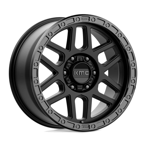 17x8.5 KMC KM544 Mesa Satin Black With Gloss Black Lip Wheel 6x4.5 (0mm)