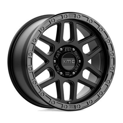 17x8.5 KMC KM544 Mesa Satin Black With Gloss Black Lip Wheel 6x4.5 (0mm)