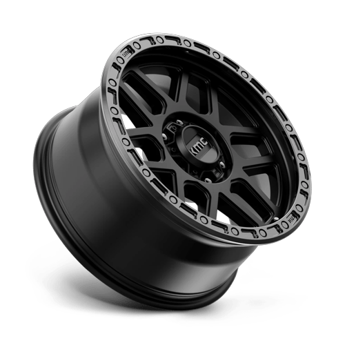 17x8.5 KMC KM544 Mesa Satin Black With Gloss Black Lip Wheel 6x4.5 (0mm)