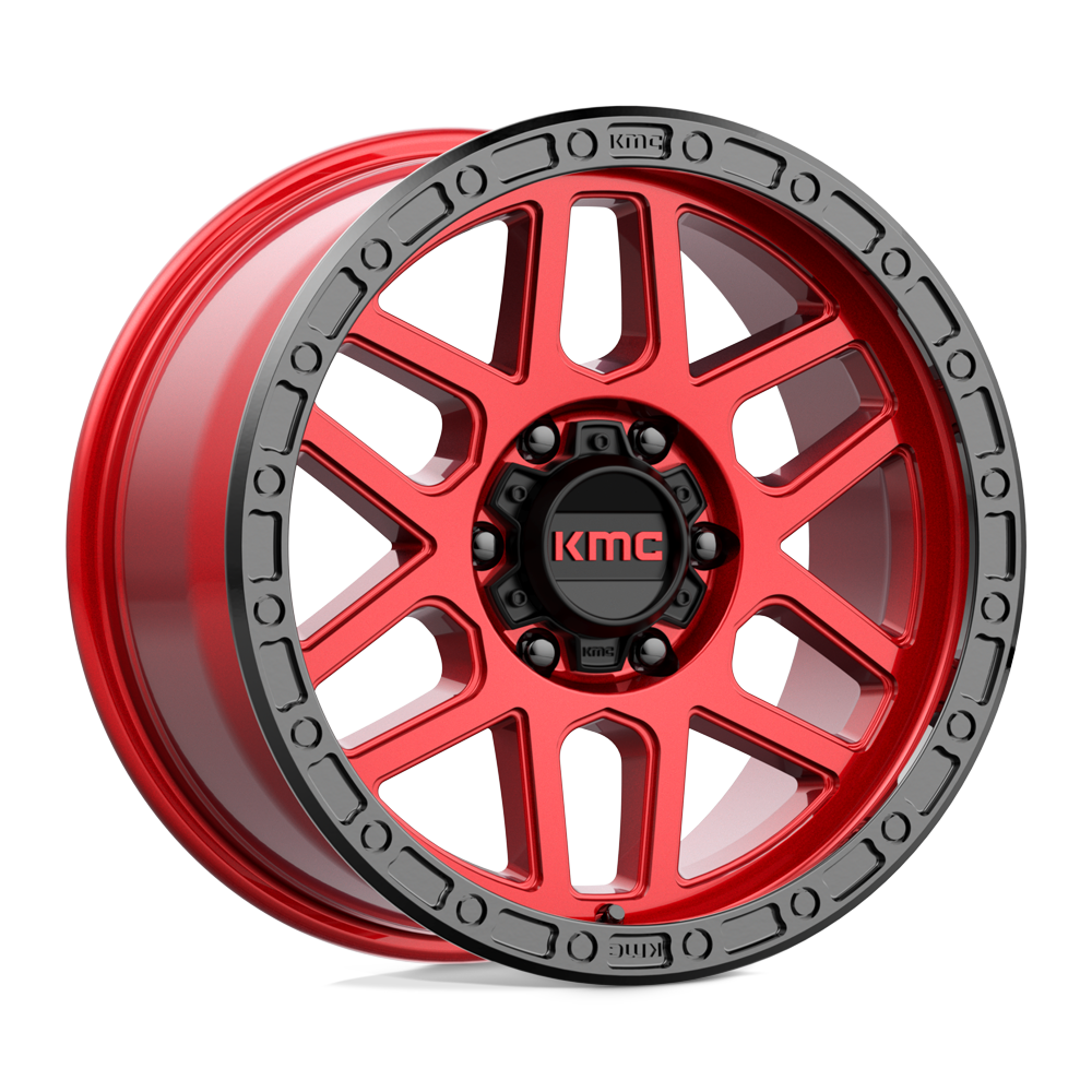18x9 KMC KM544 MESA Candy Red With Black Lip Wheel 6x5.5 (18mm)