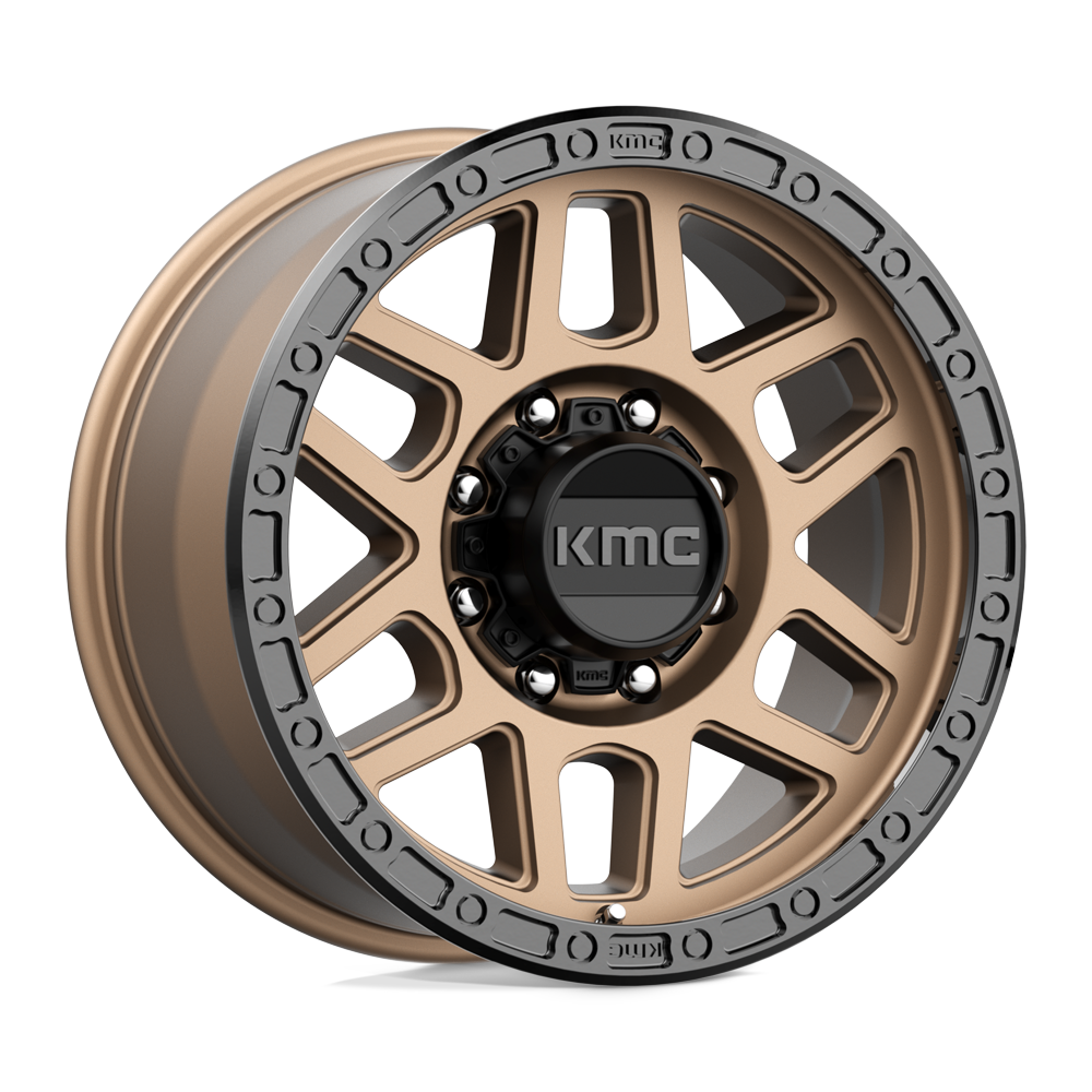 18x9 KMC KM544 MESA Matte Bronze With Black Lip Wheel 8x180 (18mm)