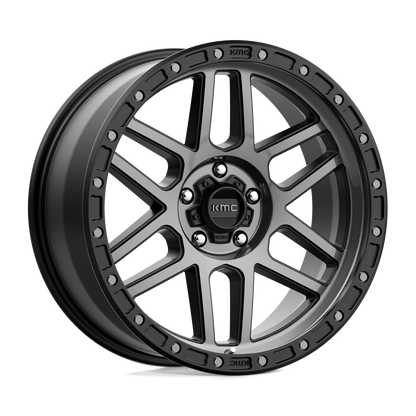17x9 KMC KM544 Mesa Satin Black With Gray Tint Wheel 5x150 (-12mm)