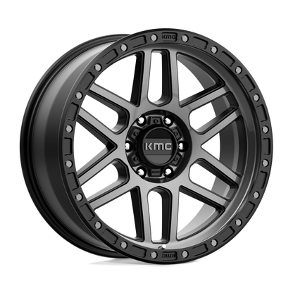 17x8.5 KMC KM544 Mesa Satin Black With Gray Tint Wheel 6x4.5 (0mm)