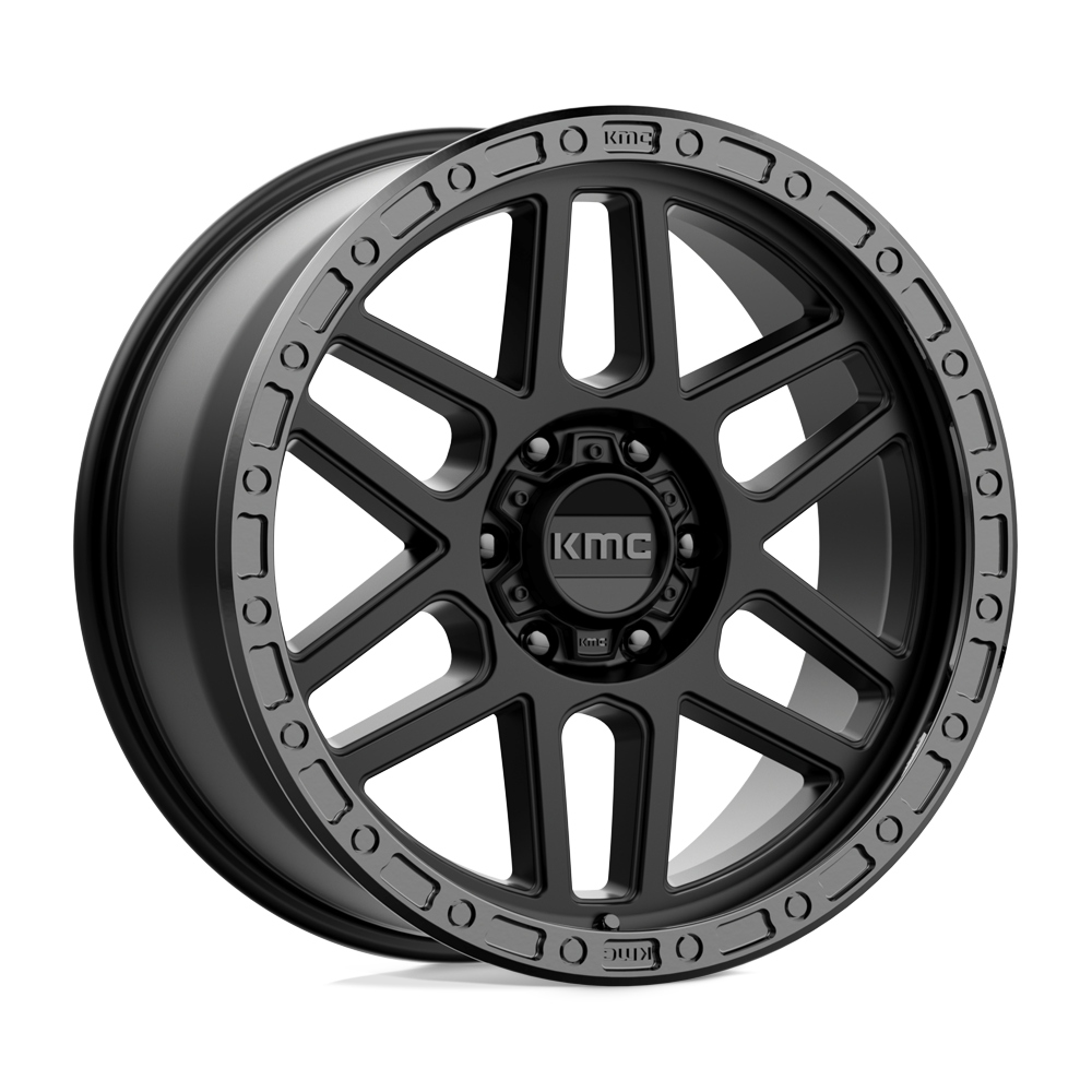 20x9 KMC KM544 MESA Satin Black With Gloss Black Lip Wheel 6x135 (18mm)