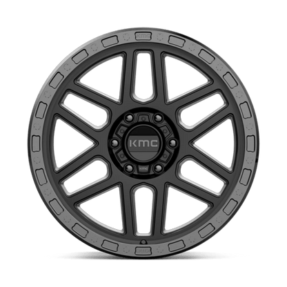 17x8.5 KMC KM544 Mesa Satin Black With Gloss Black Lip Wheel 6x4.5 (0mm)
