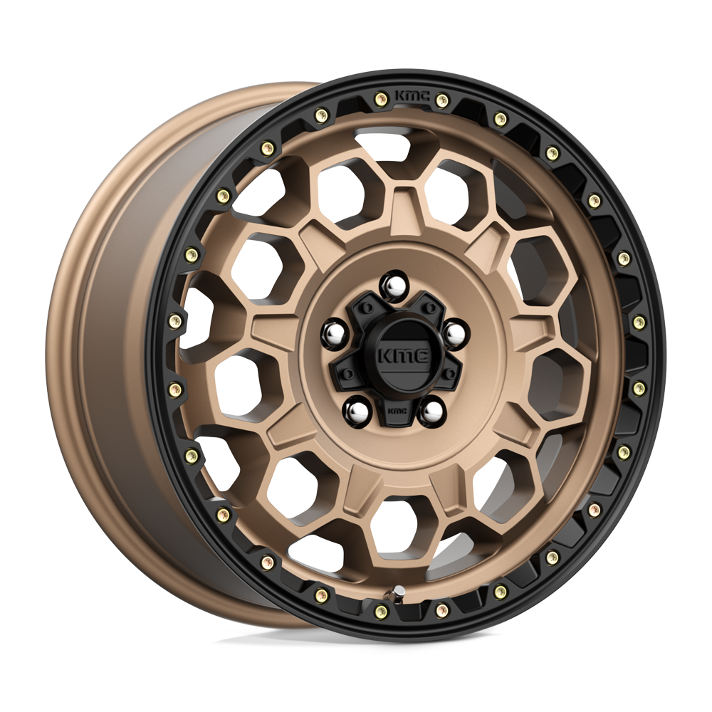 17x8 KMC KM545 TREK Matte Bronze With Black Lip Wheel 6x5.5 (20mm)