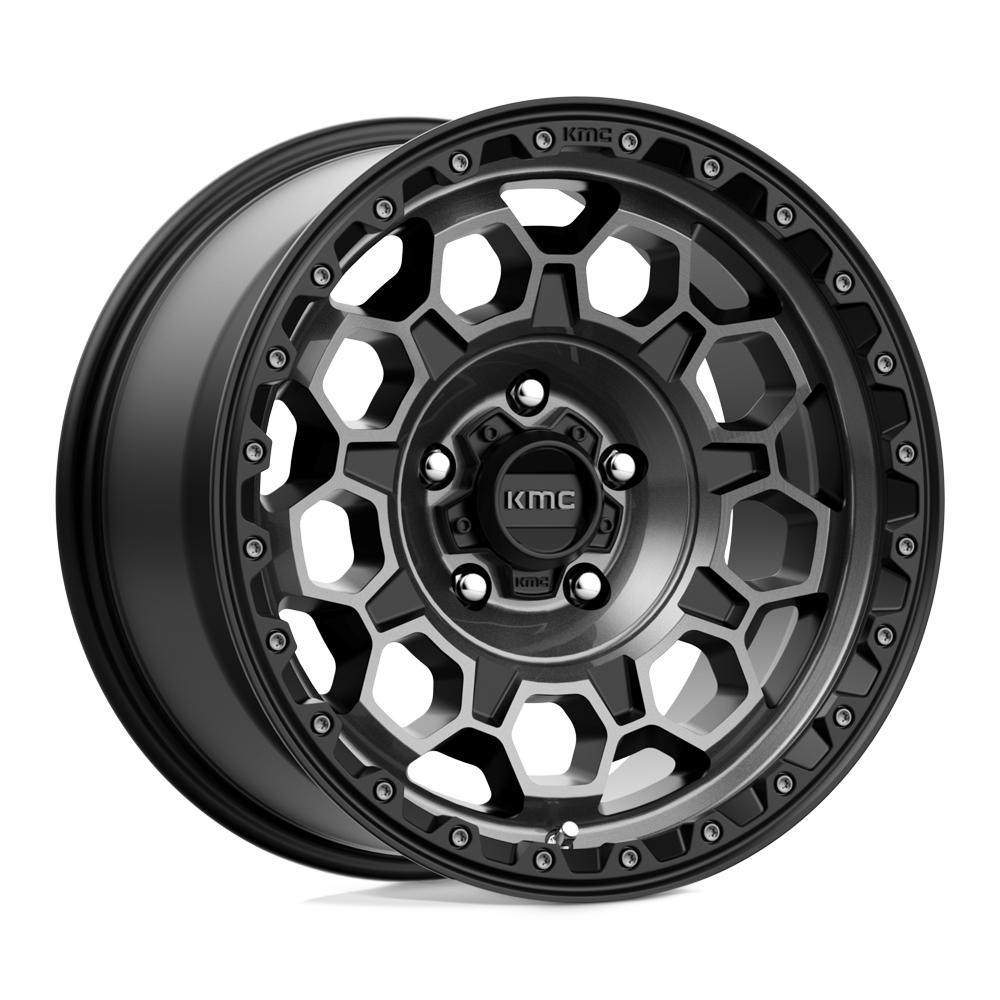 17x9 KMC KM545 TREK Satin Black With Gray Tint Wheel 5x5 (0mm)