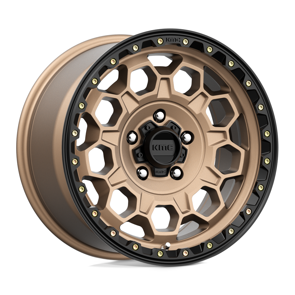 17x9 KMC KM545 TREK Matte Bronze With Black Lip Wheel 5x5 (18mm)