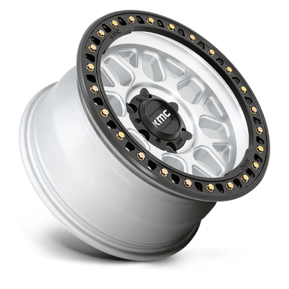 18x8.5 KMC KM549 GRS Machined With Satin Black Lip Wheel 8x6.5 (0mm)