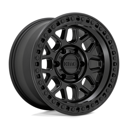 18x9 KMC KM549 GRS Satin Black Wheel 6x5.5 (-12mm)