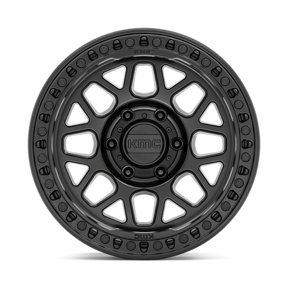 18x9 KMC KM549 GRS Satin Black Wheel 6x5.5 (-12mm)