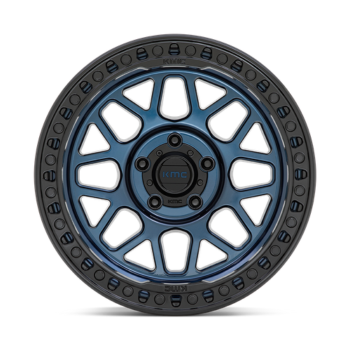 18x9 KMC KM549 GRS Midnight Blue With Gloss Black Lip Wheel 5x5 (-12mm)