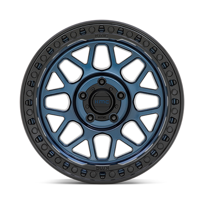18x9 KMC KM549 GRS Midnight Blue With Gloss Black Lip Wheel 5x5 (-12mm)