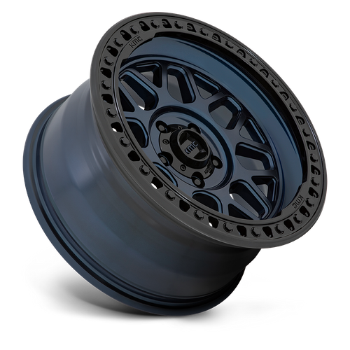 17x9 KMC KM549 GRS Midnight Blue With Gloss Black Lip Wheel 5x5 (0mm)