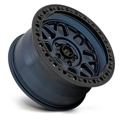 18x9 KMC KM549 GRS Midnight Blue With Gloss Black Lip Wheel 5x5 (-12mm)