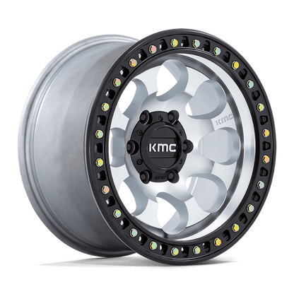 18x9 KMC KM550 Riot SBL Machined With Satin Black Lip Wheel 5x5.0 (18mm)