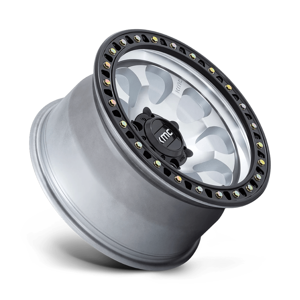 17x8.5 KMC KM550 Riot SBL Machined With Satin Black Lip Wheel 6x5.5 (10mm)