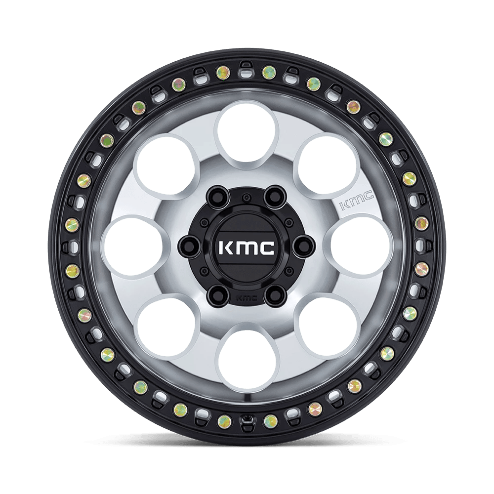 17x8.5 KMC KM550 Riot SBL Machined With Satin Black Lip Wheel 6x5.5 (10mm)