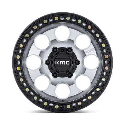 17x8.5 KMC KM550 Riot SBL Machined With Satin Black Lip Wheel 6x5.5 (10mm)