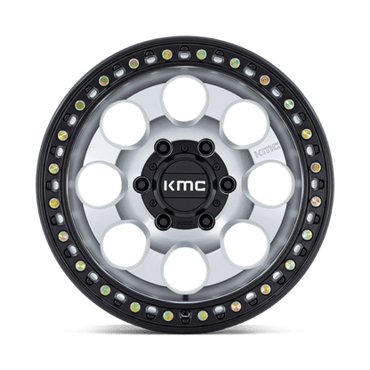 18x9 KMC KM550 Riot SBL Machined With Satin Black Lip Wheel 6x120 (18mm)