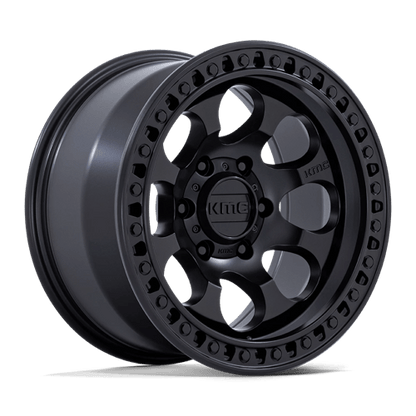 17x9 KMC KM550 Riot SBL Satin Black Wheel 6x135 (-12mm)