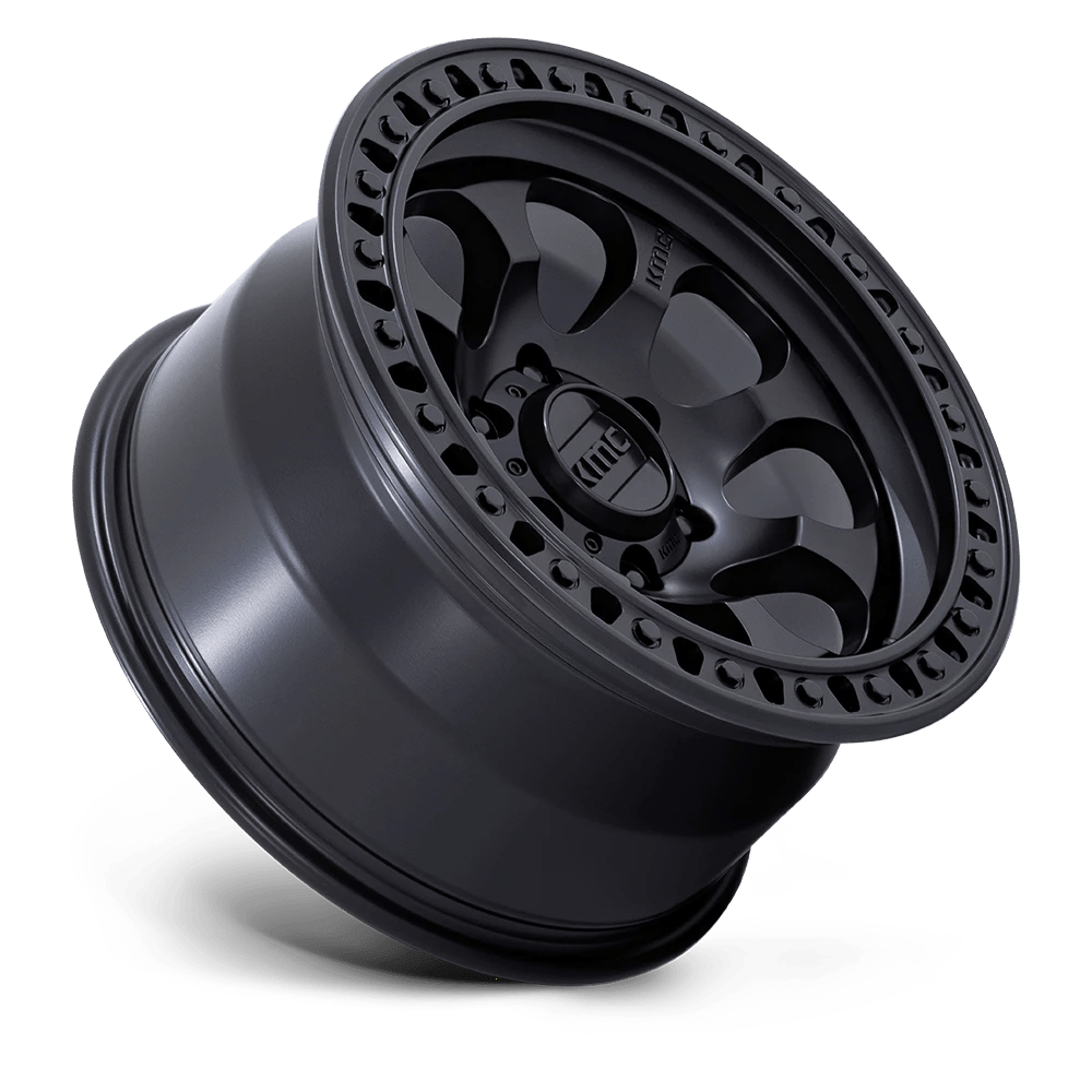 17x8.5 KMC KM550 Riot SBL Satin Black Wheel 5x5.0 (10mm)