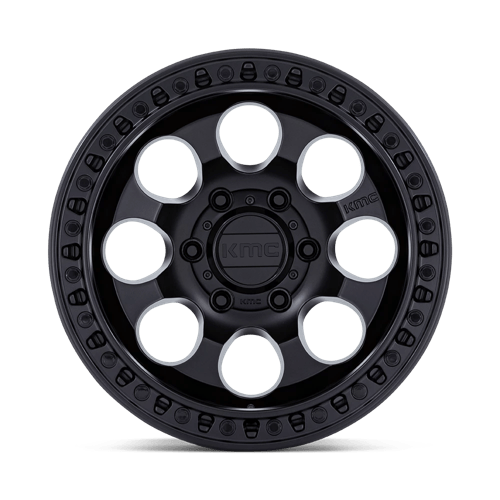 17x9 KMC KM550 Riot SBL Satin Black Wheel 6x135 (-12mm)