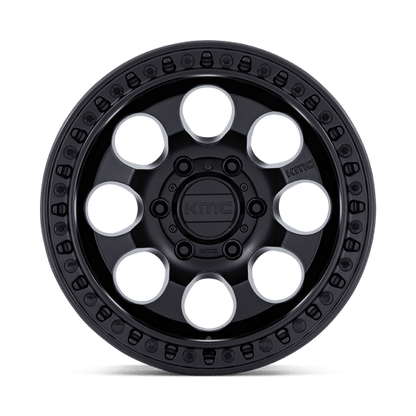 17x9 KMC KM550 Riot SBL Satin Black Wheel 6x135 (-12mm)