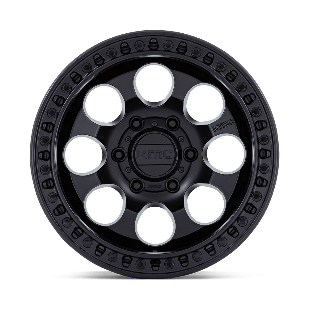 17x9 KMC KM550 Riot SBL Satin Black Wheel 5x5.0 (-12mm)