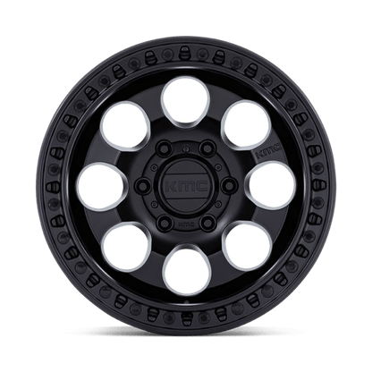 17x9 KMC KM550 Riot SBL Satin Black Wheel 6x135 (-12mm)