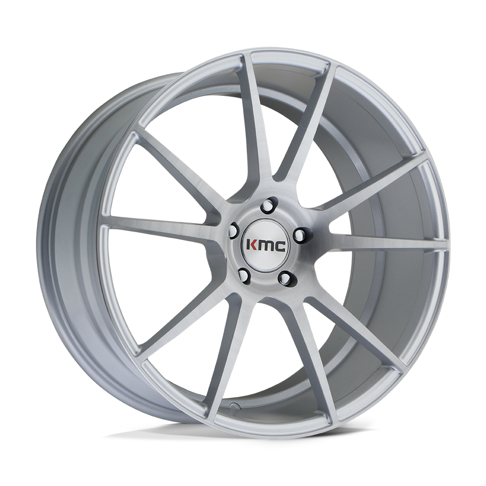 20x10 KMC KM709 FLUX Brushed Silver Wheel 5x112 (40mm)