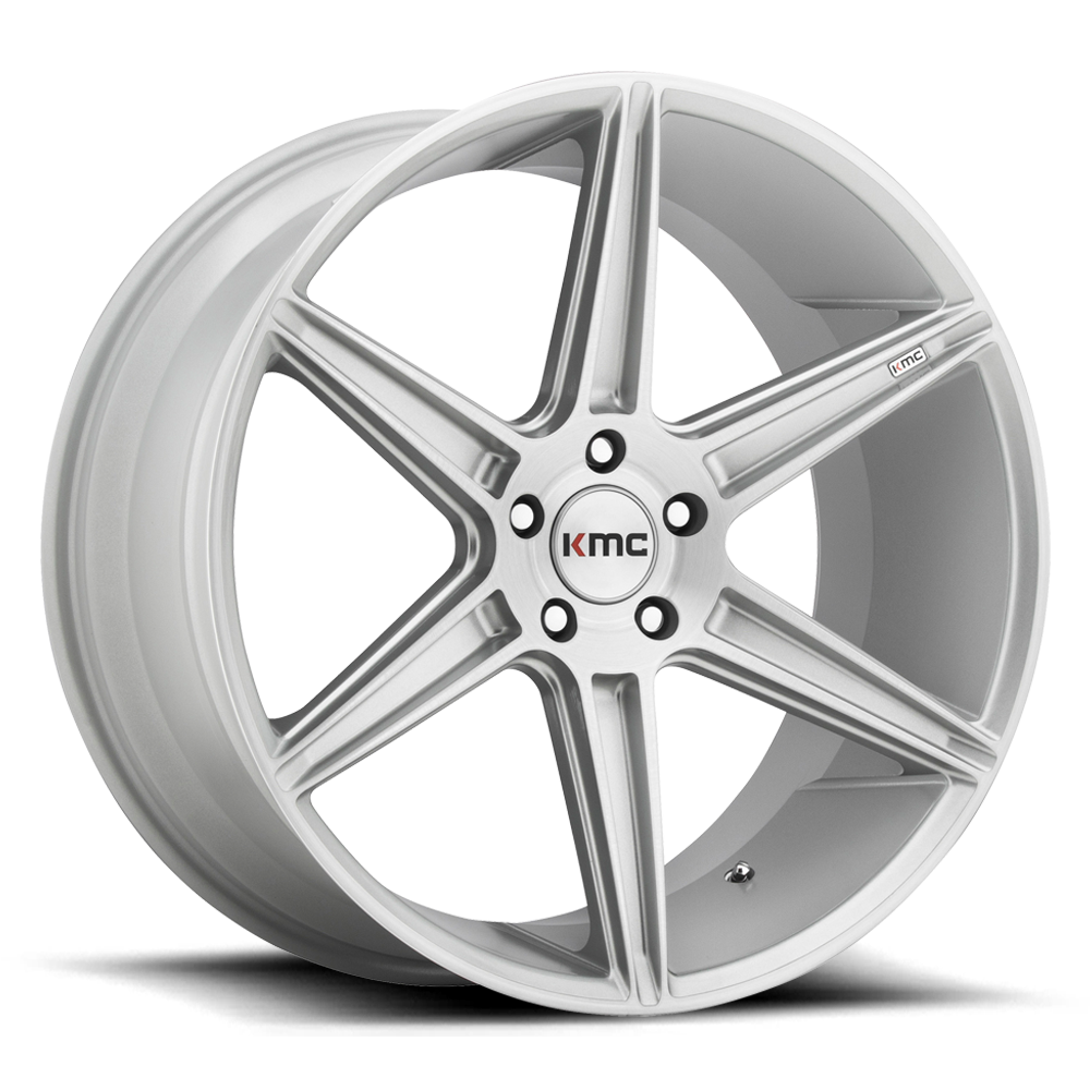 20x10.5 KMC KM711 PRISM Brushed Silver Wheel 5x112 (35mm)