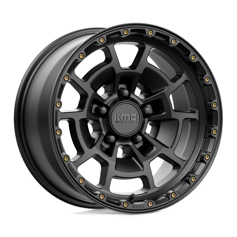 17x8.5 KMC KM718 SUMMIT Satin Black Wheel 5x5 (0mm)