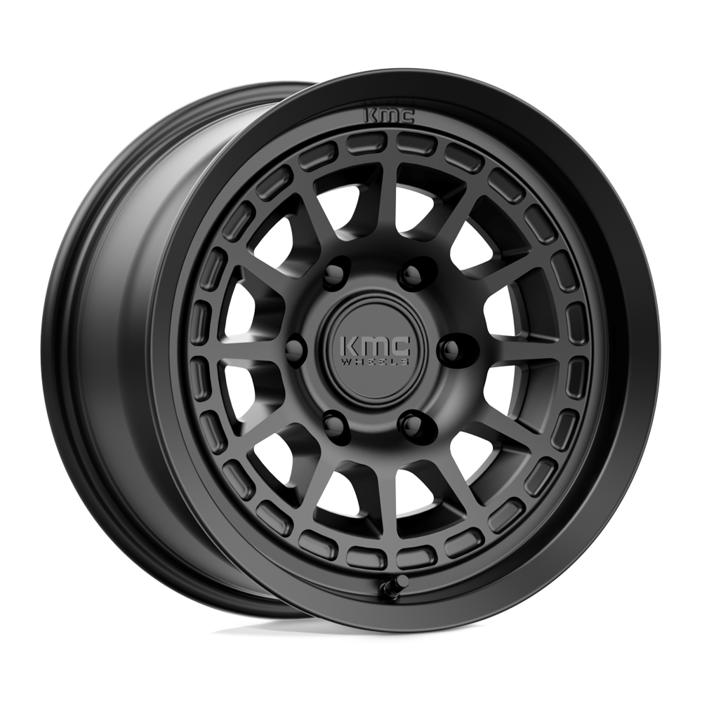 16x8 KMC KM719 Canyon Satin Black Wheel 6x5.5 (0mm)