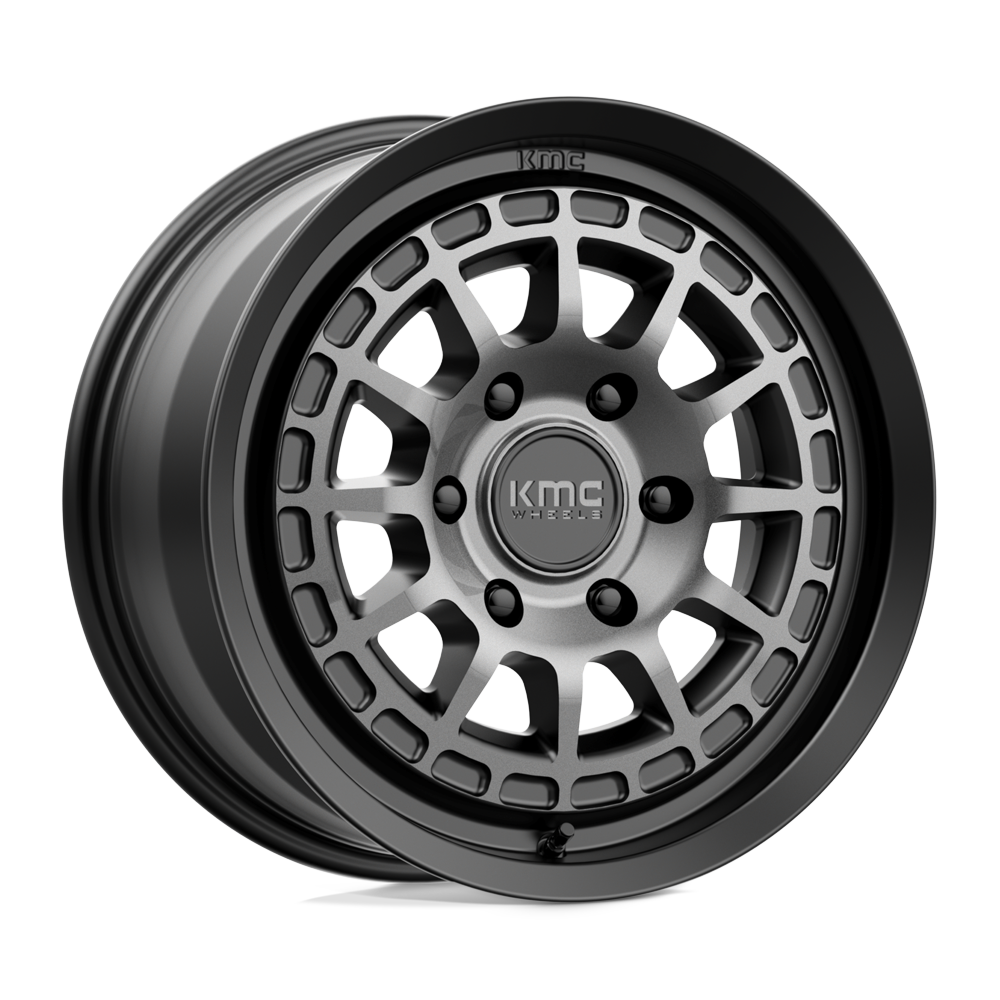 17x8 KMC KM719 Canyon Satin Black With Gray Tint Wheel 6x5.5 (35mm)