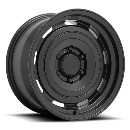 17x8.5 KMC KM720 Roswell Satin Black Wheel 5x4.25 (10mm)