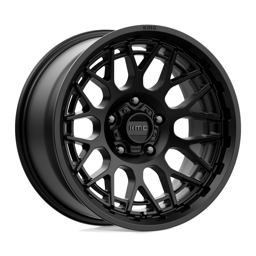 18x9 KMC KM722 Technic Satin Black Wheel 6x4.5 (18mm)