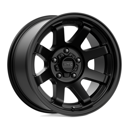 17x9 KMC KM723 TRAIL Satin Black Wheel 5x5 (-12mm)