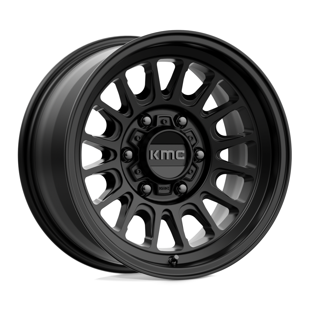 16x8 KMC KM724 IMPACT OL Satin Black Wheel 6x5.5 (0mm)