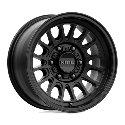 16x8 KMC KM724 IMPACT OL Satin Black Wheel 6x5.5 (0mm)